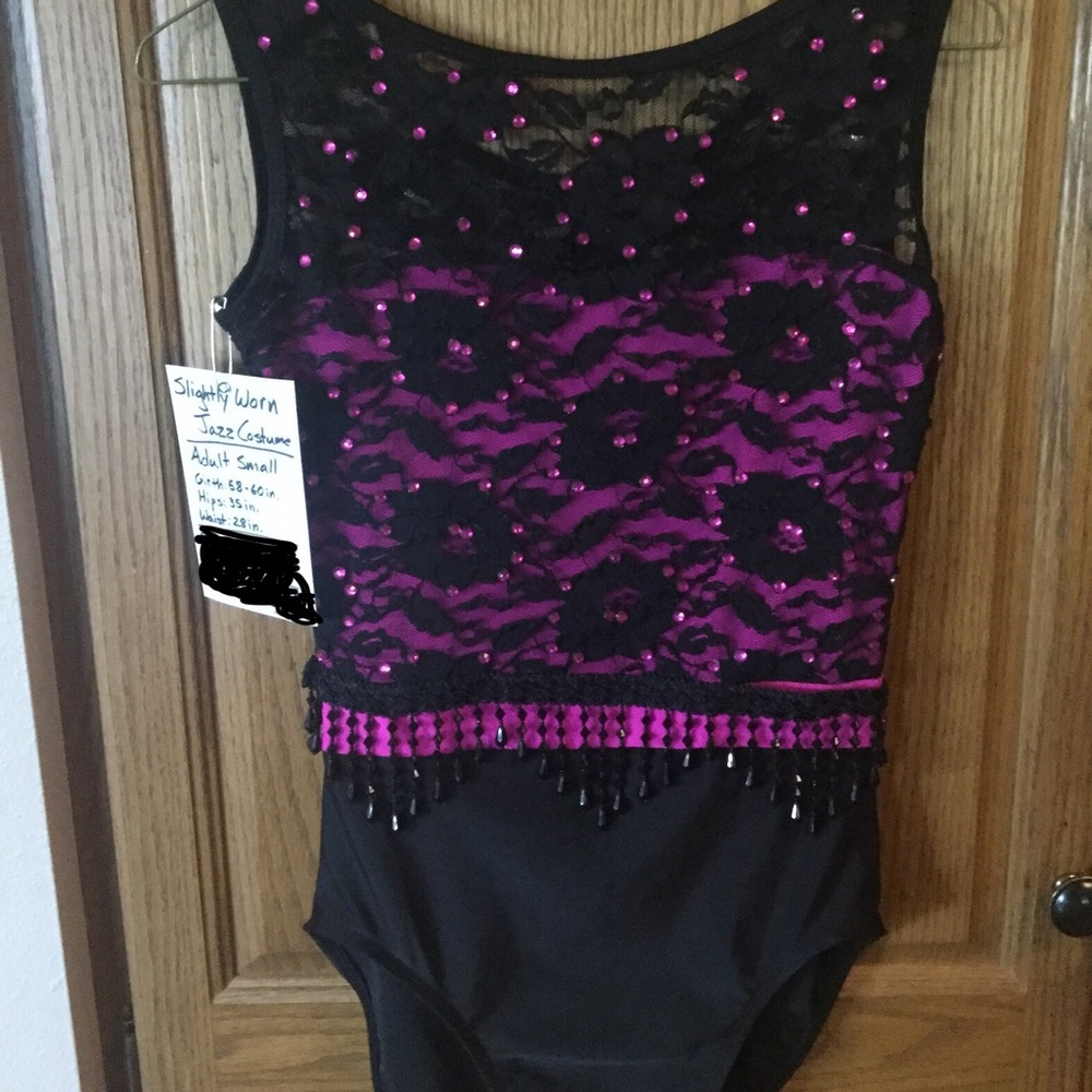 Black and pink jazz dance costume